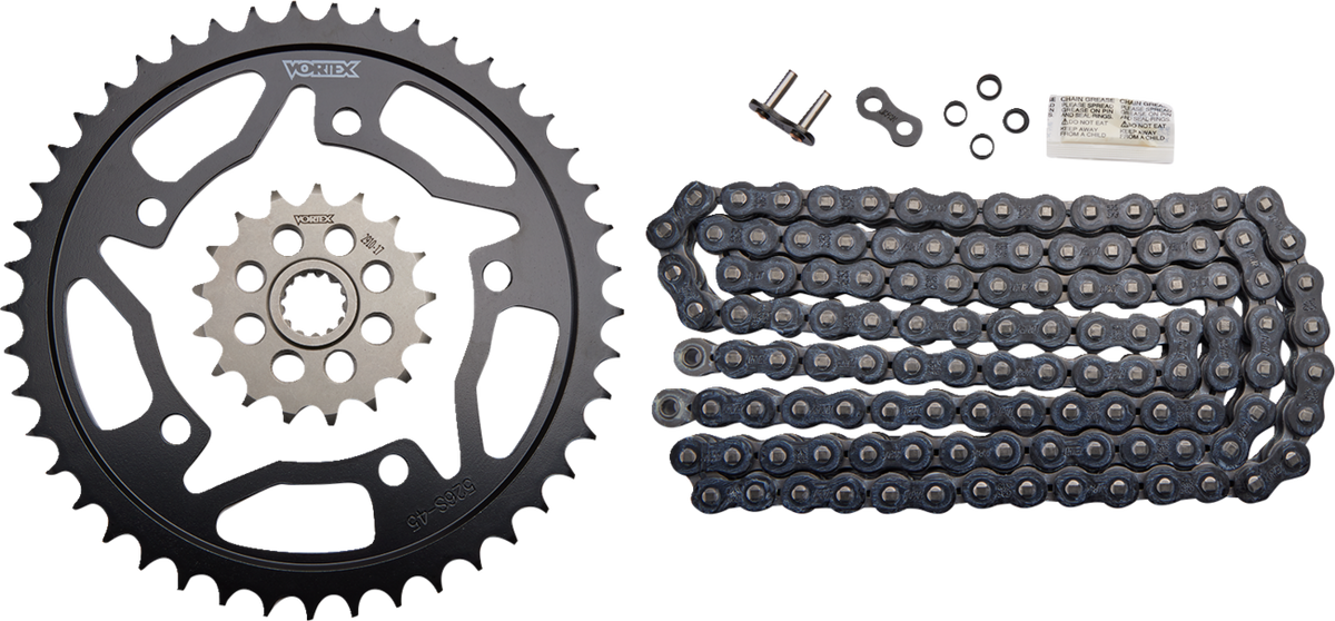 Vortex Chain And Sprocket Kit - WSS - Black - Suzuki GSX-R750