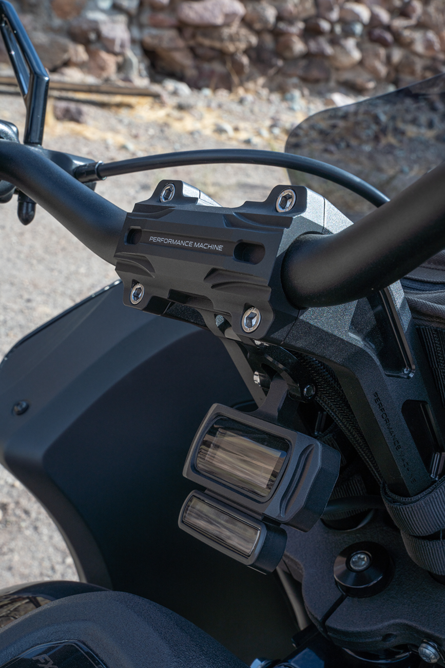Performance Machine (PM) Phatbar & Riser Kit - Internal Wiring - 11-1/2" - Black Ops