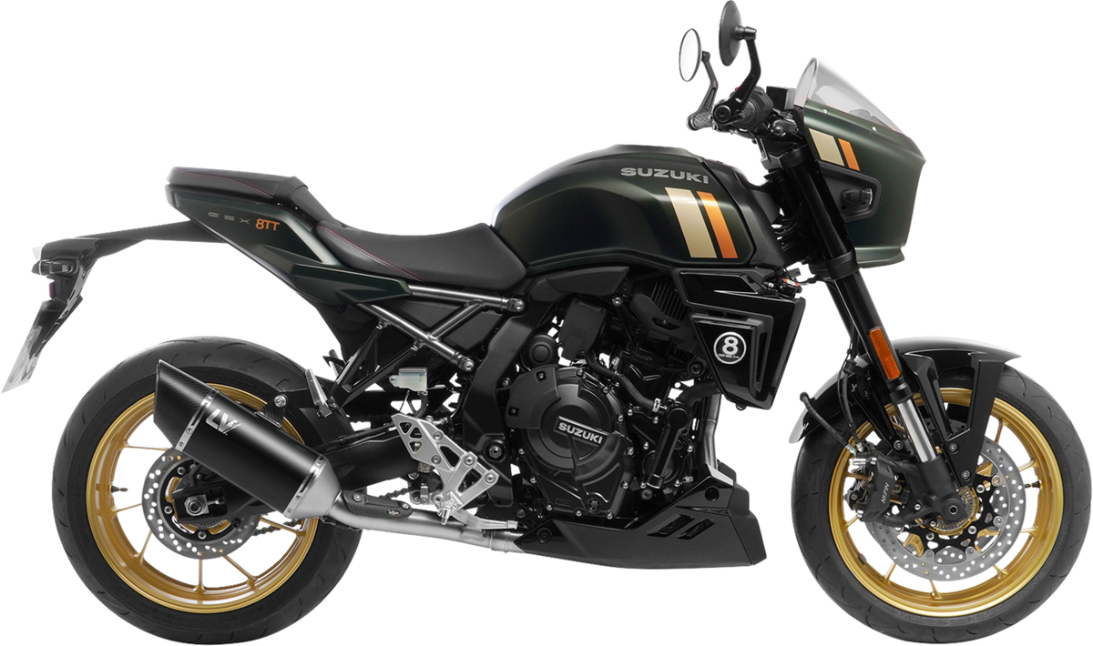 LeoVince 2-Into-1 LV-14 R Exhaust System - Black / Ceramic / Stainless Steel / 11.18 lb