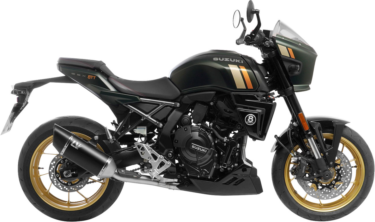 LeoVince 2-Into-1 LV-14 R Exhaust System - Black / Ceramic / Stainless Steel / 11.18 lb