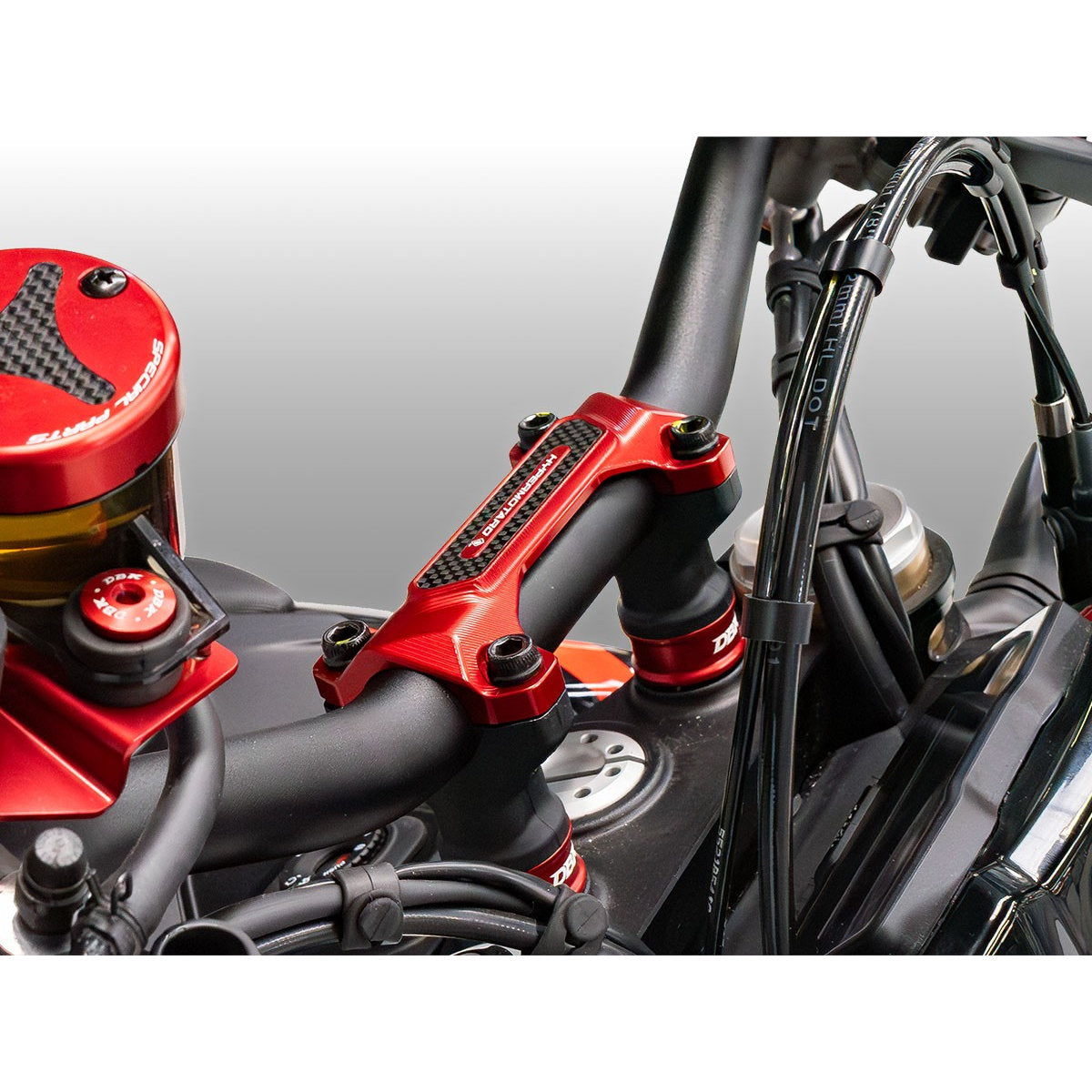Ducabike DBK Carbon Fiber CNC 3D Handlebar Clamp Hypermotard 698 Mono
