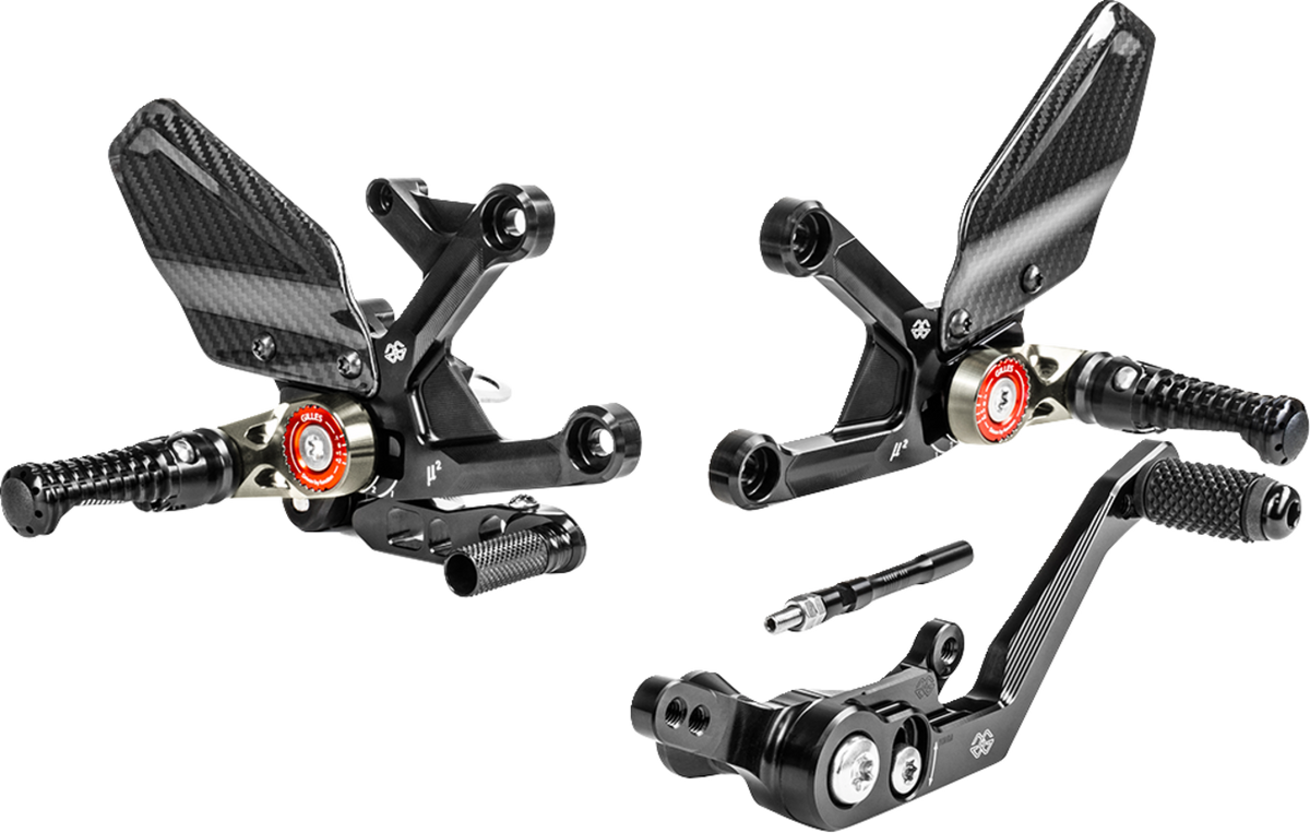 Gilles Tooling MUE2 Rearset - Black - Honda