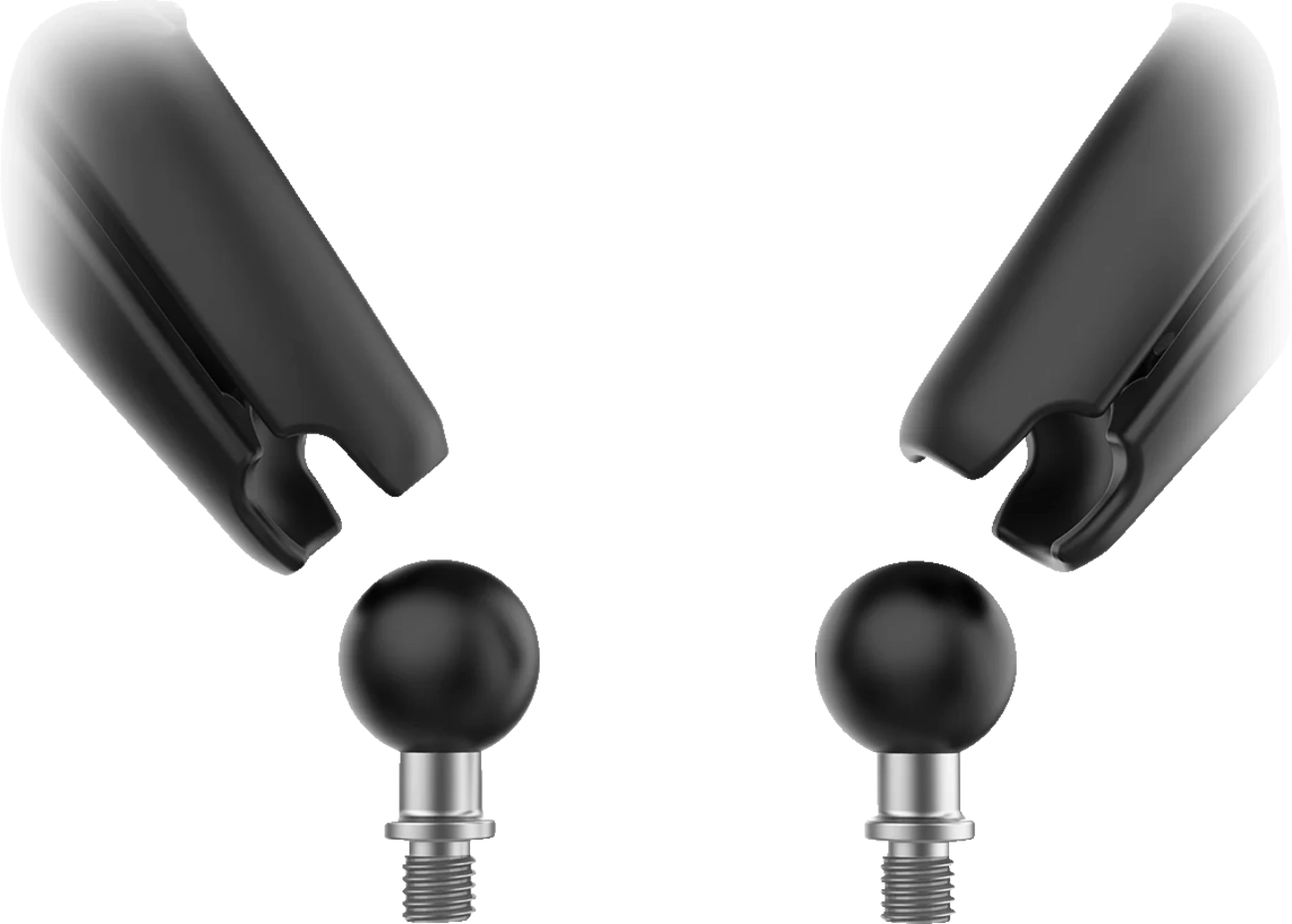 RAM Mounts Tough-Mirror™ - Side View - Oval - Black - Left/Right - Long Arm