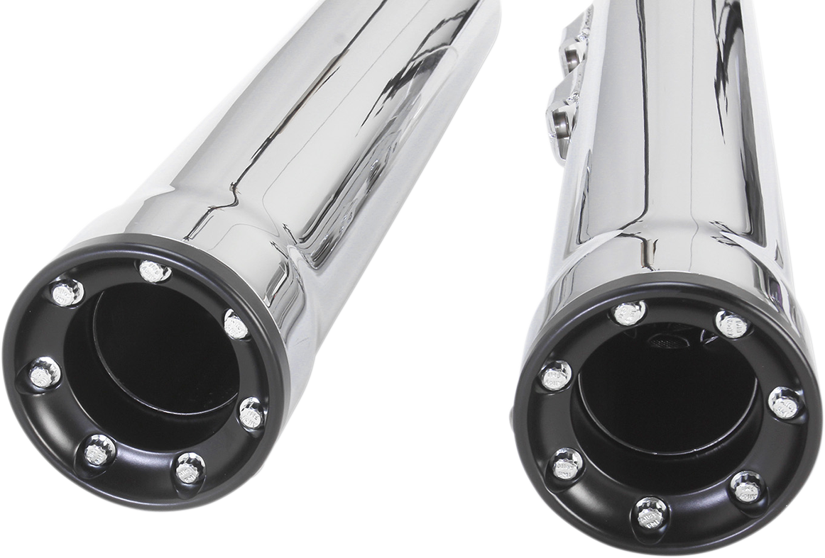 Cobra Slip-On Mufflers With Race Pro Tips - 3" - Chrome - '07-'17 FLSTN/FLSTSB/FLSS/FLSTFBS