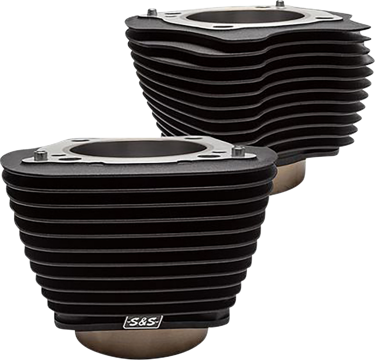 S&amp;S Cycle Cylinder Set - 4.25" Bore - Unhoned - Wrinkle Black W/O Highlights - M8