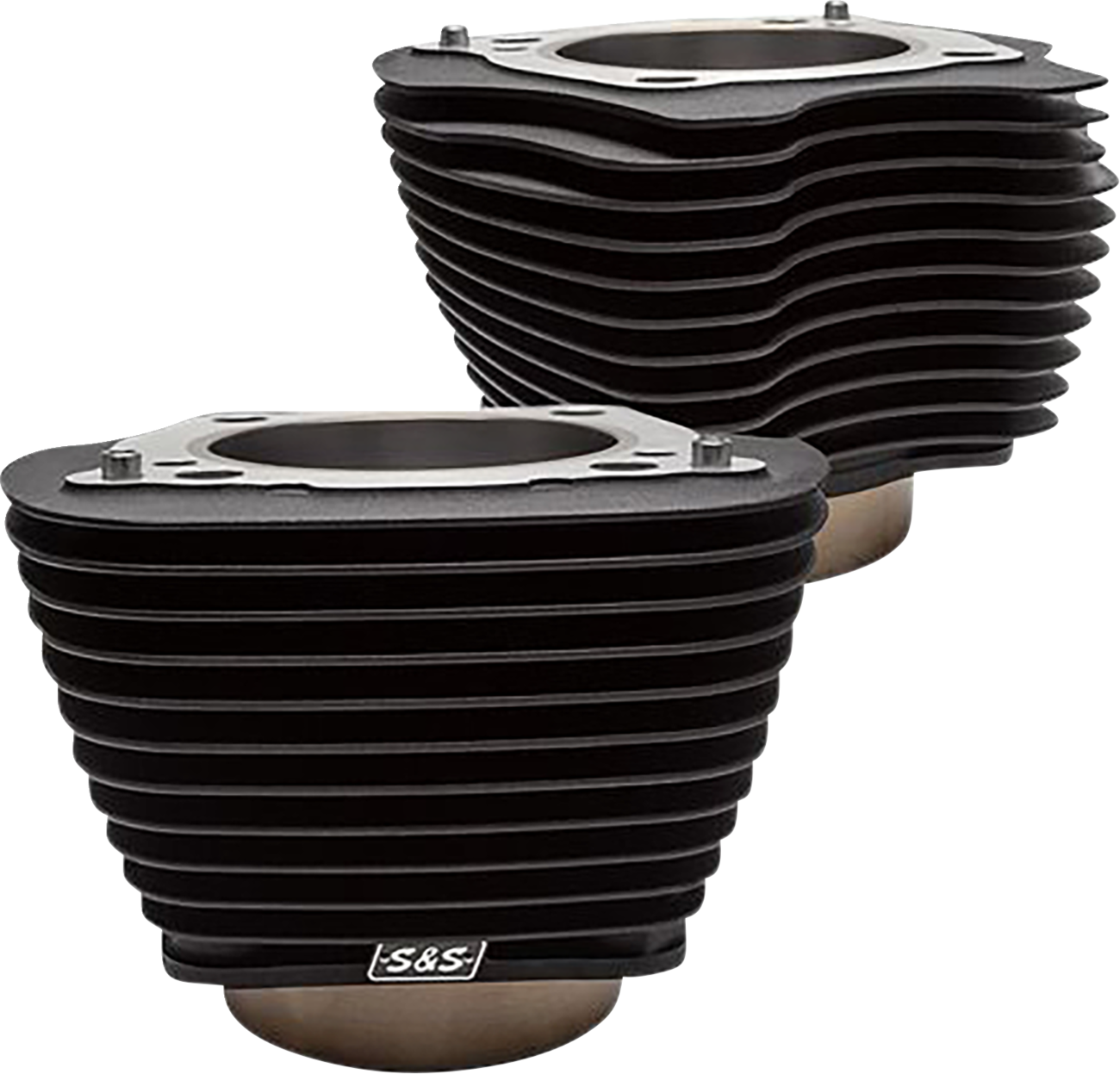 S&S Cycle Cylinder Set - 4.25" Bore - Unhoned - Wrinkle Black W/O Highlights - M8