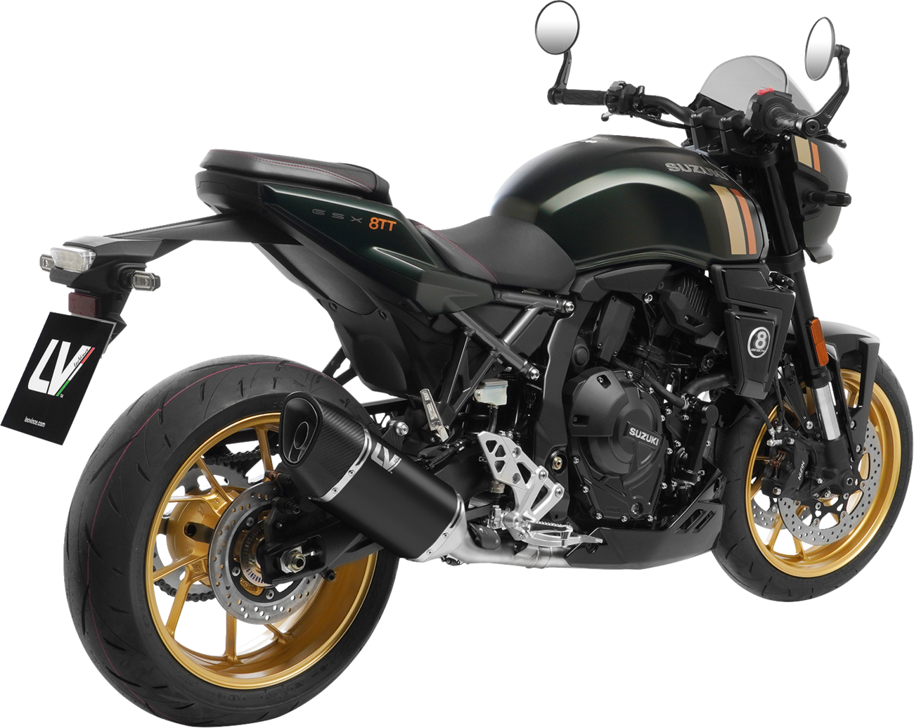 LeoVince 2-Into-1 LV-14 R Exhaust System - Black / Ceramic / Stainless Steel / 11.18 lb