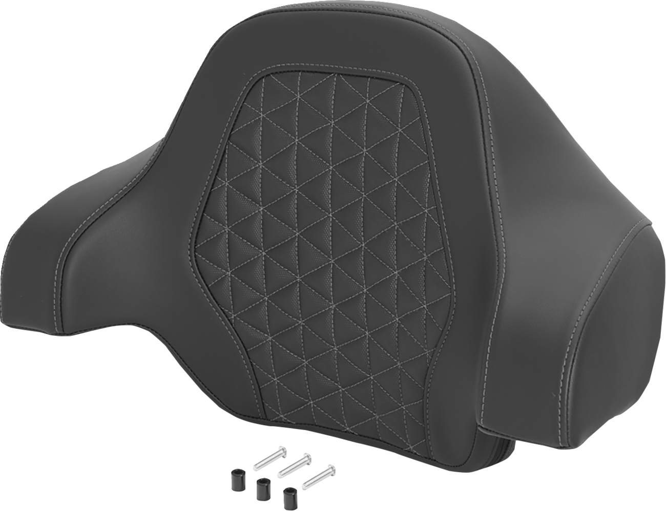 Saddlemen Deluxe Tour Pack Sissy Bar Pad - Black / Gray / Gray Stitching / Gripper