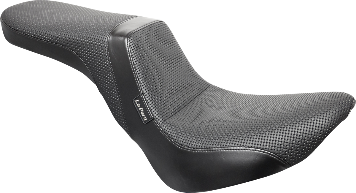 Le Pera Daytona 2-Up Seat - Without Backrest - Basketweave - Black - FX/FL '18-'23