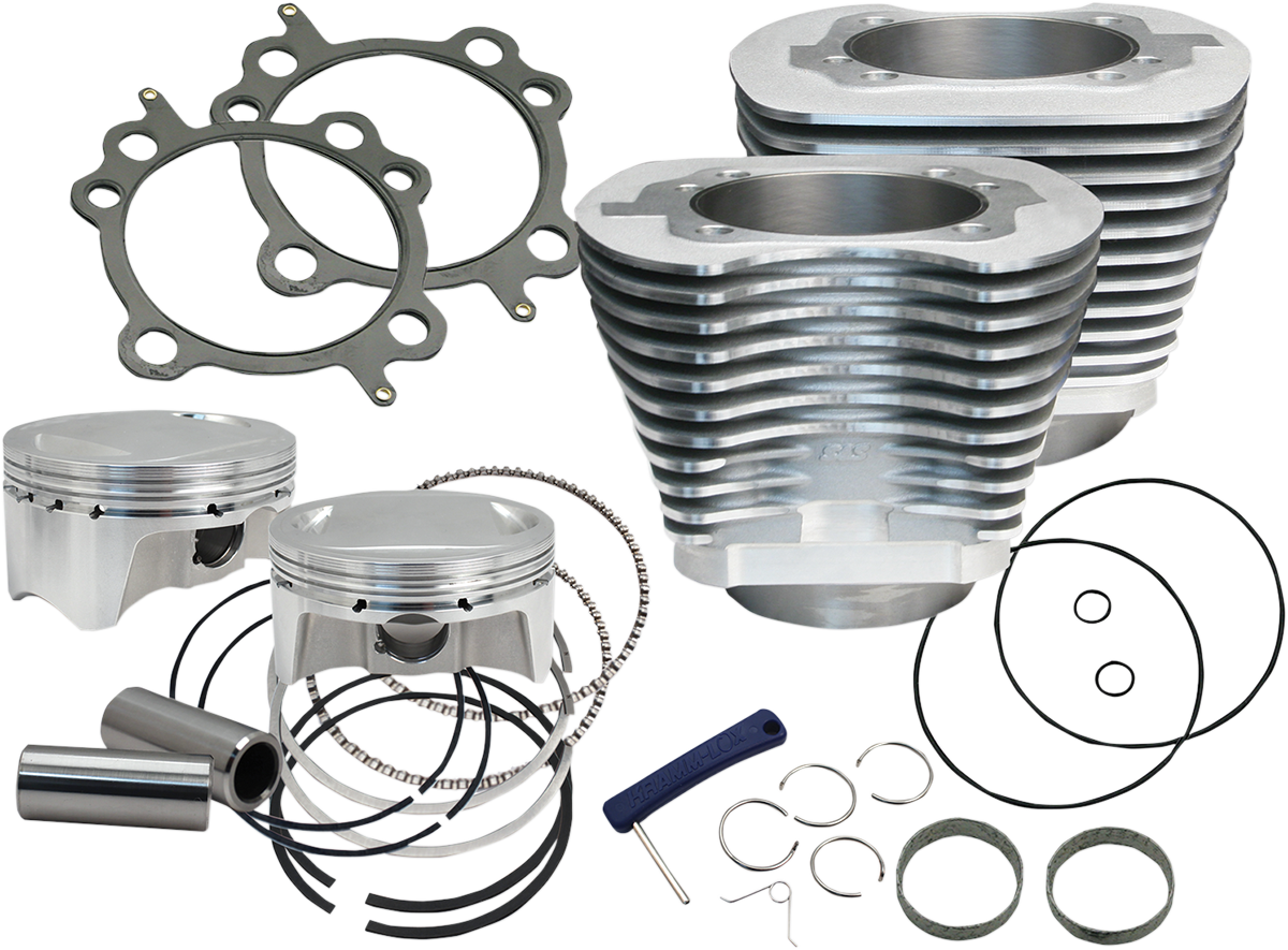 S&S Cycle 98" Big Bore Cylinder Kit - Silver - Twin Cam