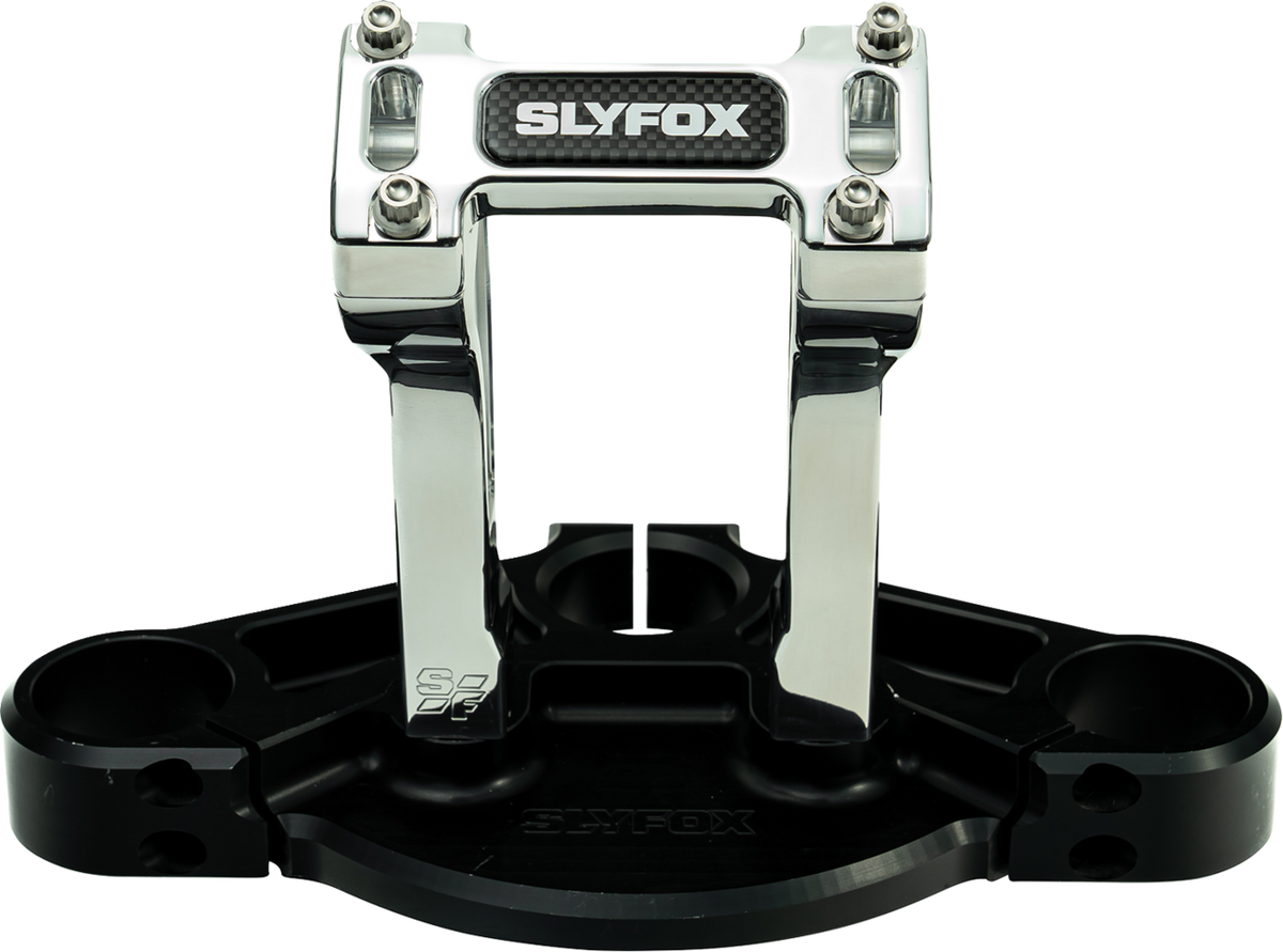 Slyfox Handlebar Riser Kit - Pullback - 1" Clamping - 6" Rise - Raw
