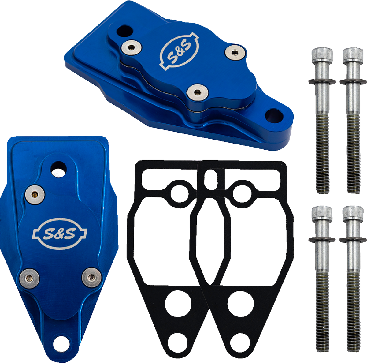 S&amp;S Cycle Billet Head Breather Kit - Anodized Blue - Twin Cam '99-'17