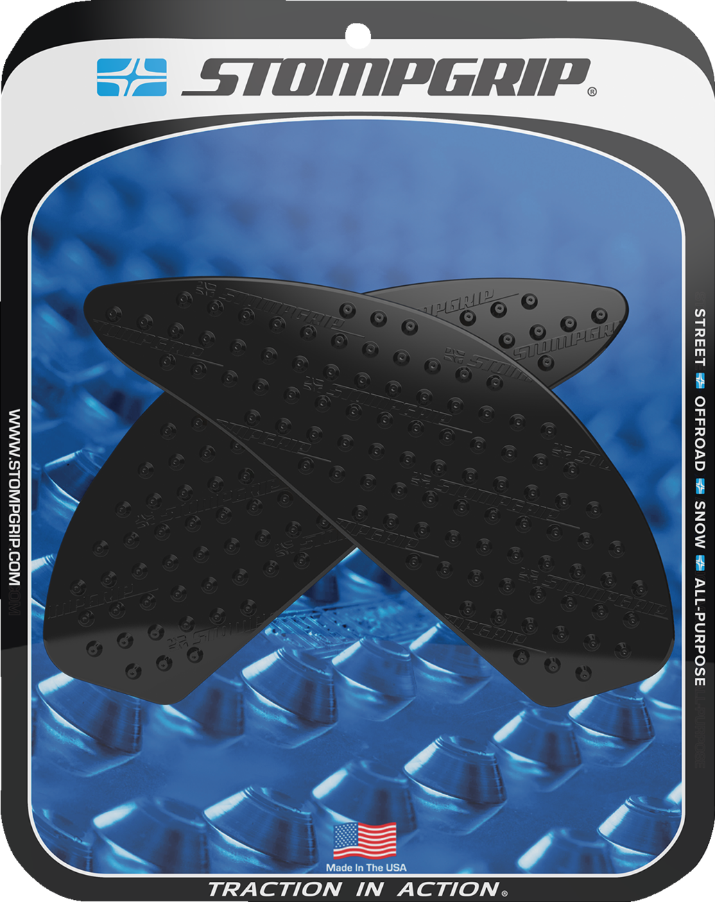 StompGrip Tank Grips - Volcano - Black - Suzuki - GS '18-'25