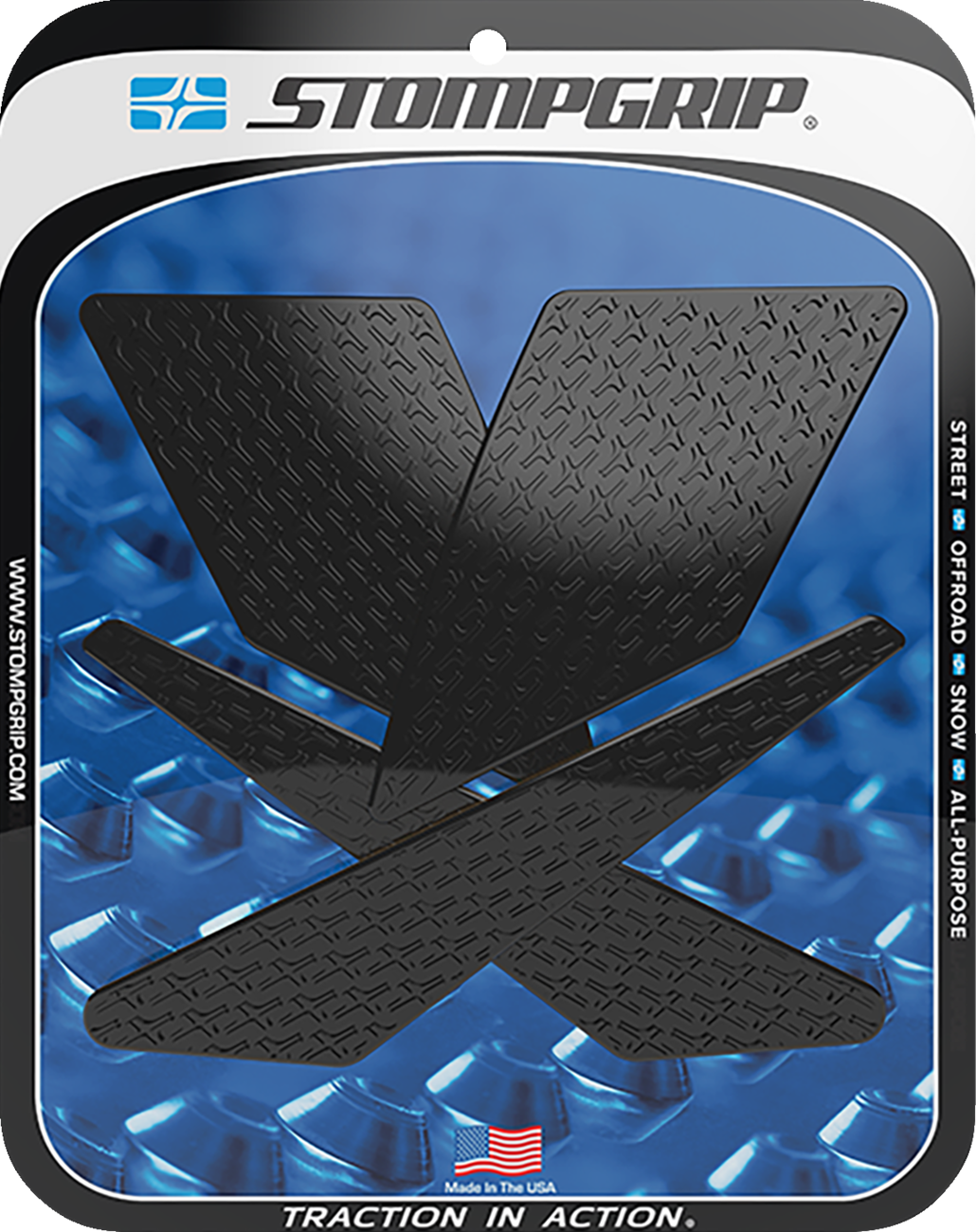 StompGrip Tank Grips - Icon - Black - Kawasaki - KLX '21-'25
