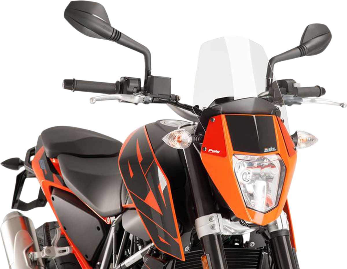 PUIG HI-Tech Parts New Generation Windscreen - 10-1/2" - Clear - KTM 390