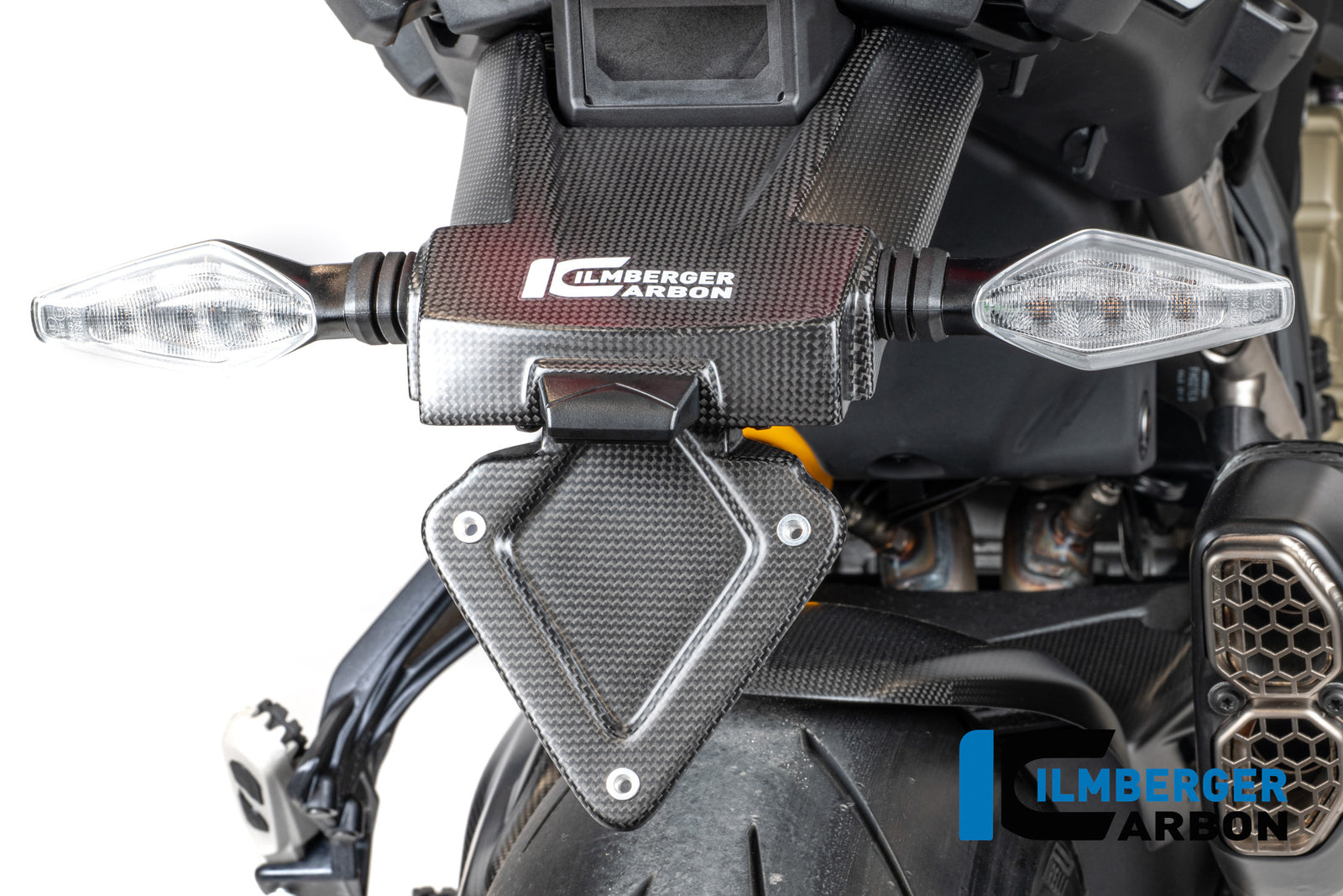 Ilmberger Carbon License Plate Holder Matte Multistrada V4 From 2025