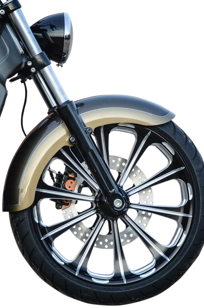 Klock Werks Outrider Front Fender - Black - 16"-19" - Indian Scout