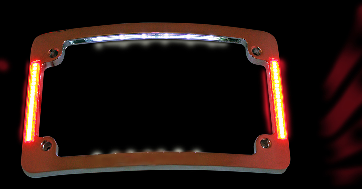 Custom Dynamics Tri-Radius License Plate Frame With Flushmount LEDs
