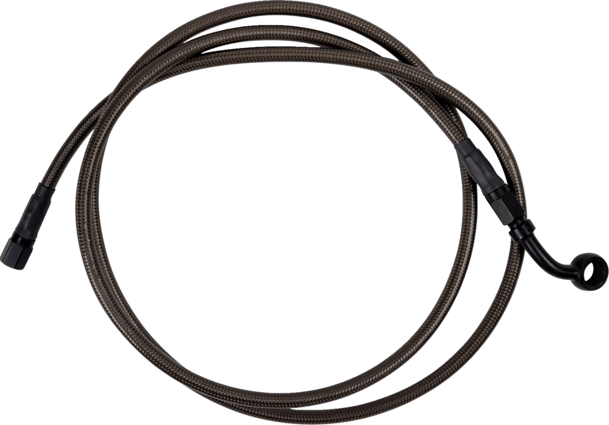 Barnett Brake Line - Upper - Carbon Coat W/ Black Fittings - +8"