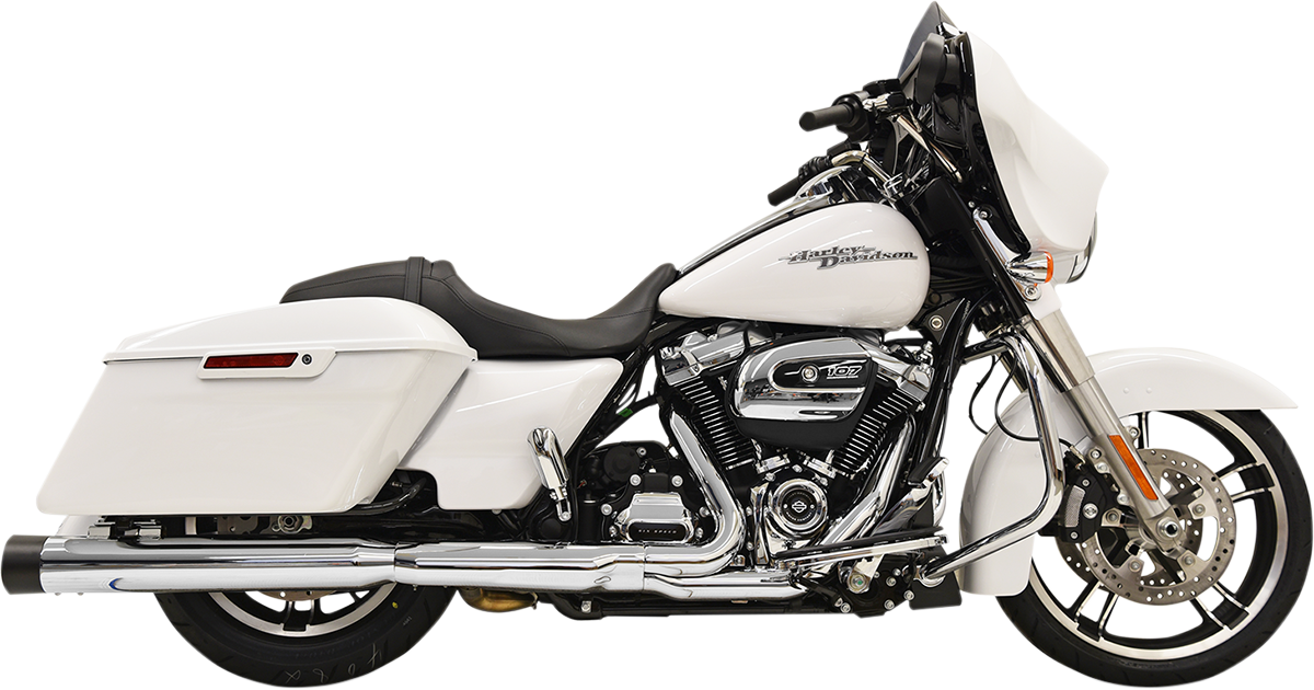 Bassani Xhaust DNT Straight Can Mufflers For FL - Chrome/Black