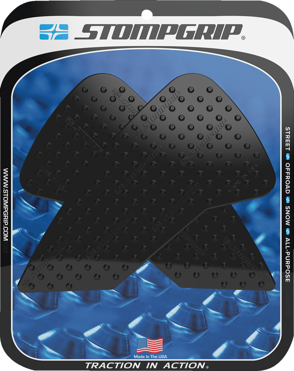 StompGrip Tank Grips - Volcano - Black - Honda - CRF '21-'25