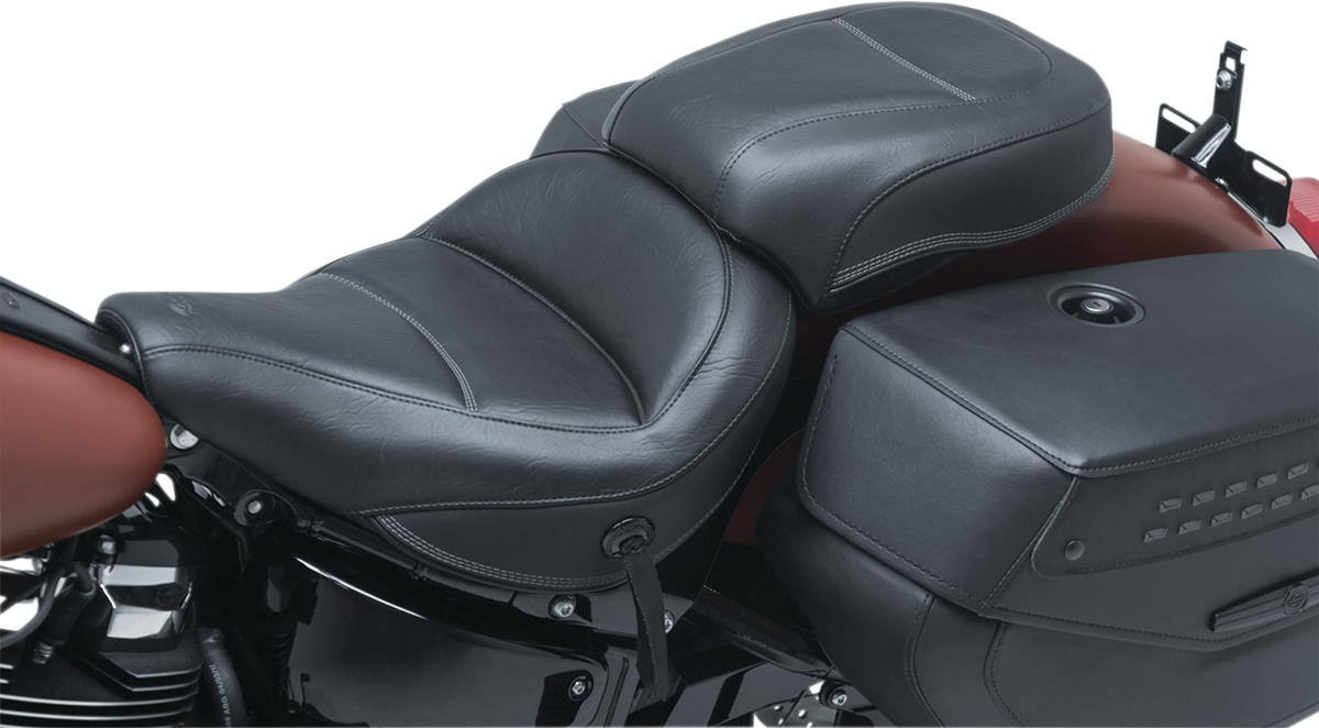 Mustang Passenger Touring Seat - Black - Original Stitch - FLHC/FLDE