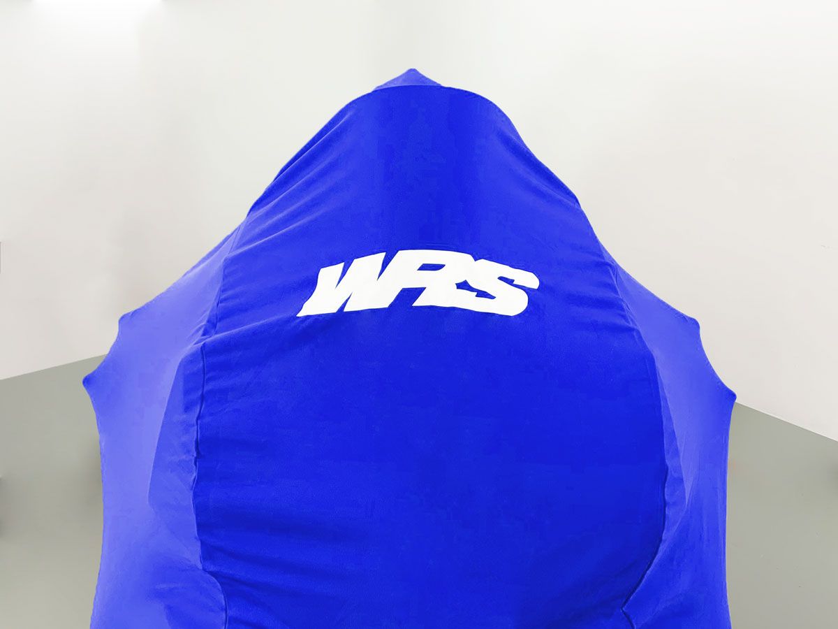 WRS UNIVERSAL BLU MOTORCYCLE COVER WITH WHITE LOGO