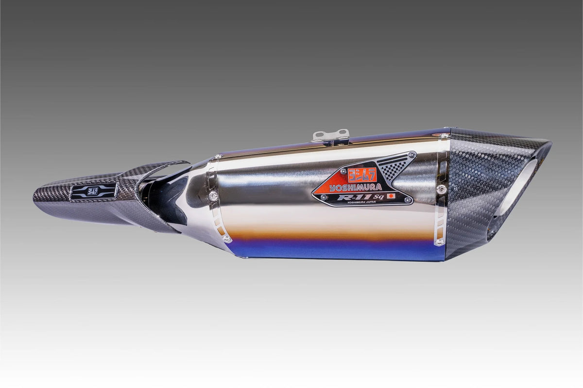 Yoshimura HAYABUSA 2021-26 Race R-11sq-R Dual Stainless Slip-On Exhaust, W/ Titanium Mufflers