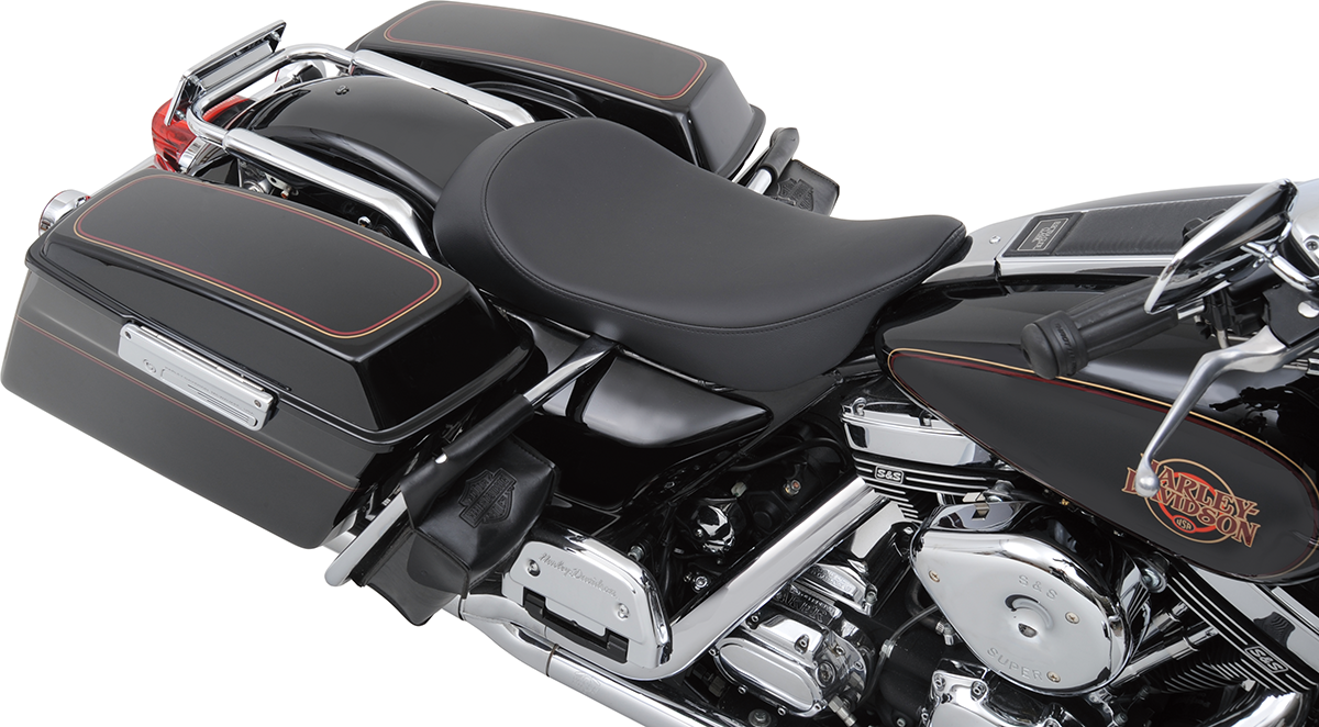 Drag Specialties Seats Low Solo Seat - Vinyl - Smooth - FLHR '97-'07