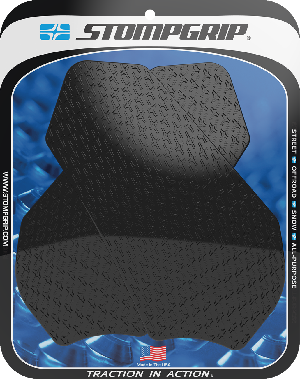 StompGrip Tank Grips - Icon - Black - Suzuki - GS '11-'25