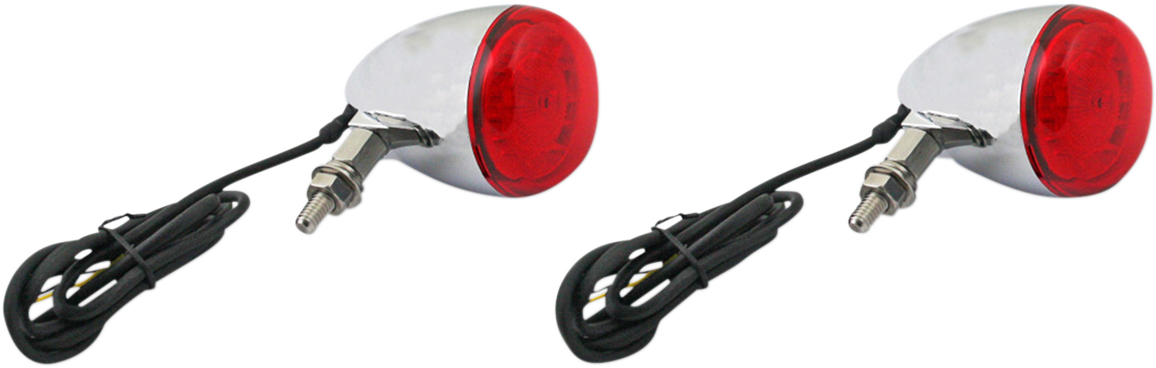 Custom Dynamics ProBEAM® Turn Signals - Chrome/Red - Universal