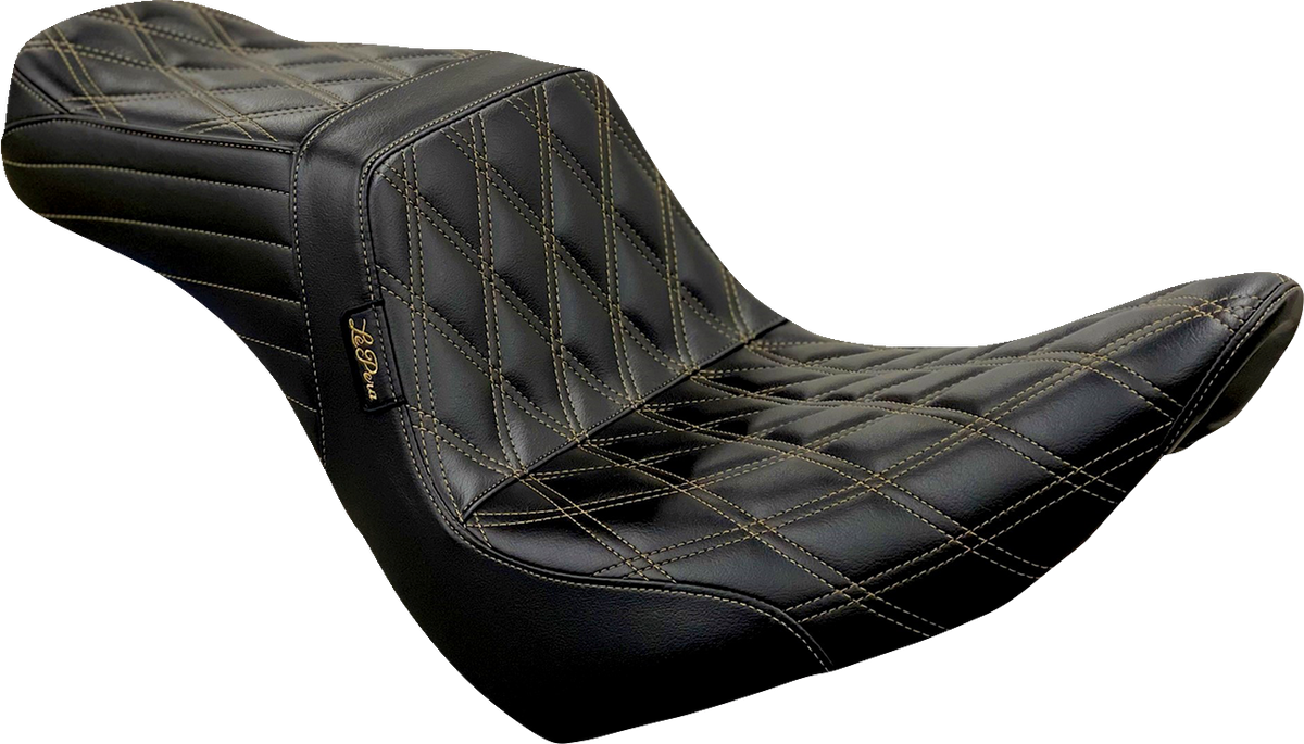 Le Pera Tailwhip Seat - Diamond W/ Chestnut Stitching - Black - FXLR/FLSB '18-'23