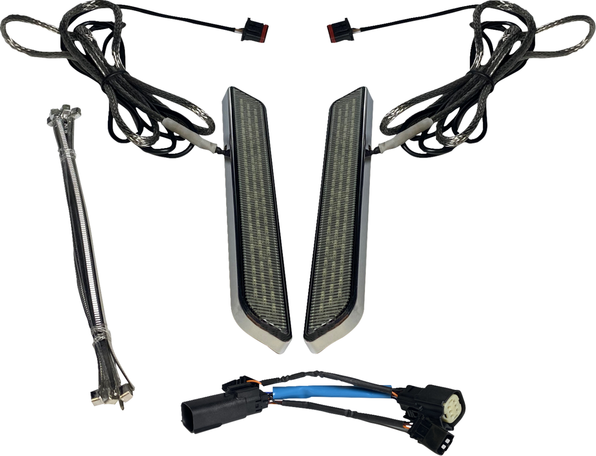 Custom Dynamics LED Fork Light - Smoke - Chrome