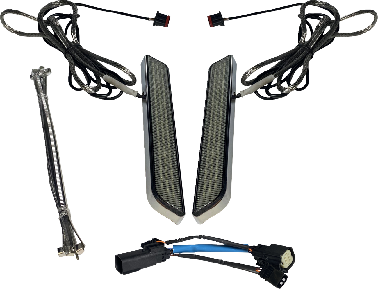 Custom Dynamics LED Fork Light - Smoke - Chrome