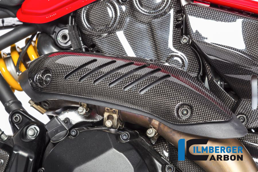 Ilmberger Carbon Exhaust Heat Shield On The Manifold - Gloss / Plain