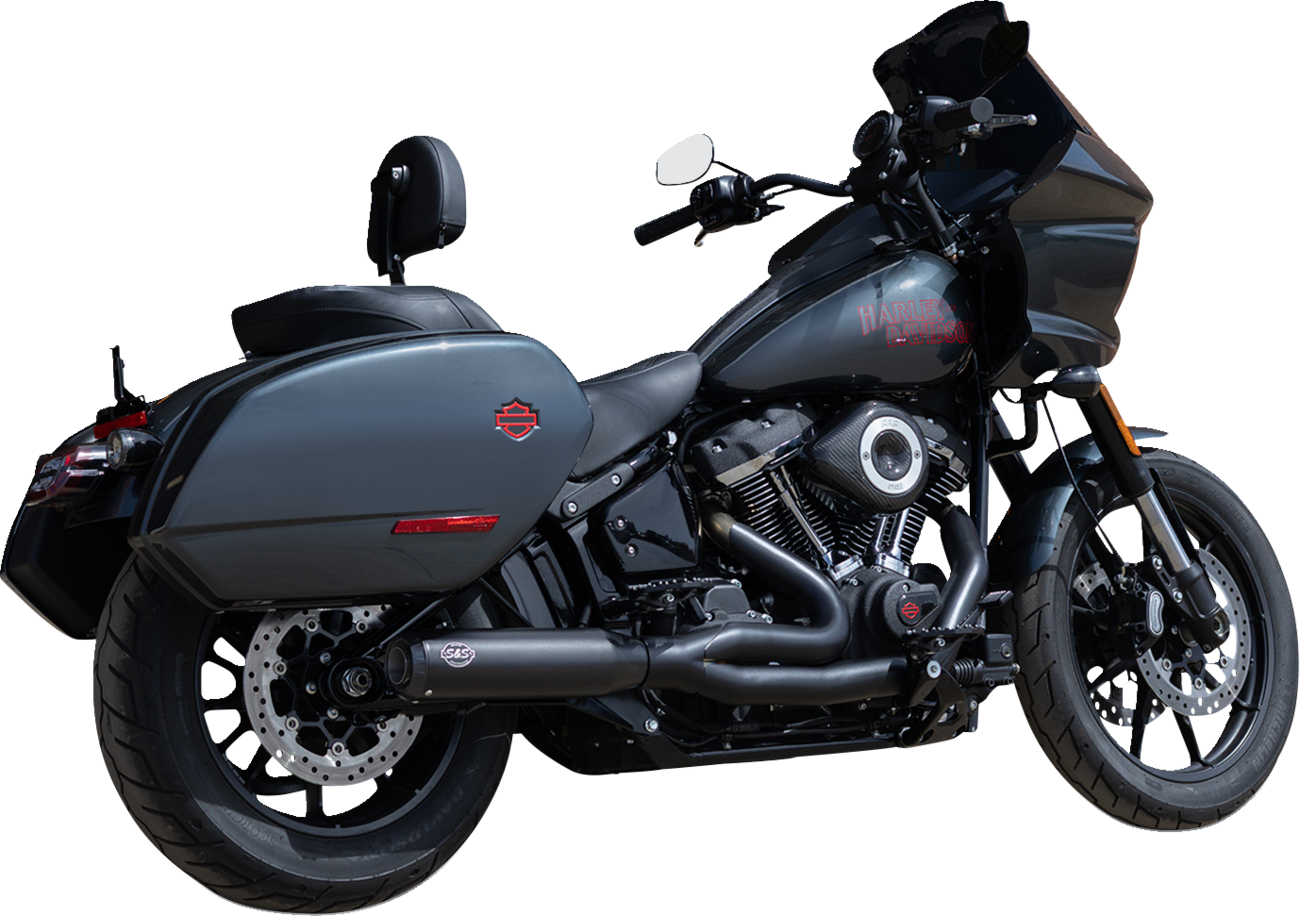 S&S Cycle 2-Into-1 Qualifier Exhaust System - Race Only - Guardian Black