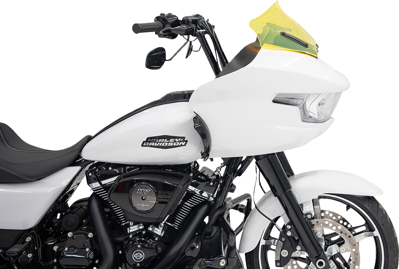 Klock Werks Ice Flare® Windshield - 10" - Yellow Ice - '23-'25 FLTRX