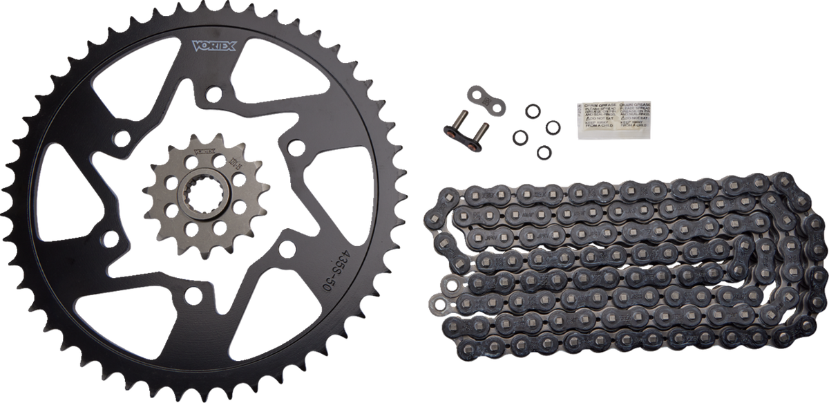 Vortex Chain And Sprocket Kit - HFRS - Black - Yamaha YZF-R6/S