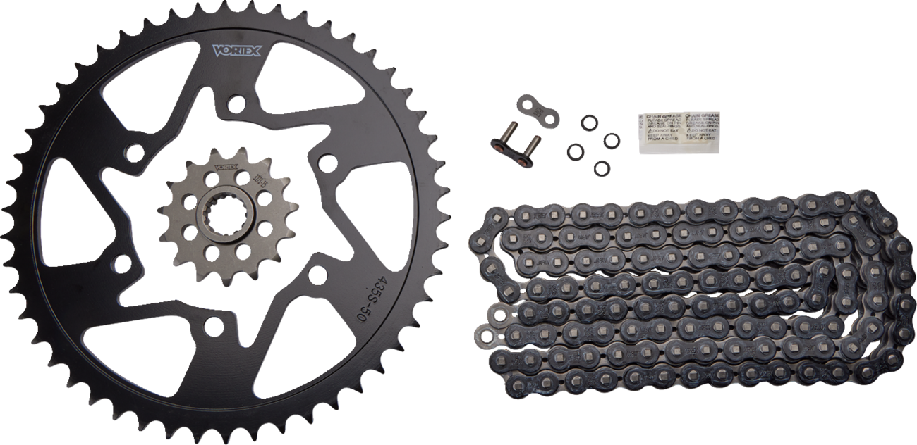 Vortex Chain And Sprocket Kit - HFRS - Black - Yamaha YZF-R6/S
