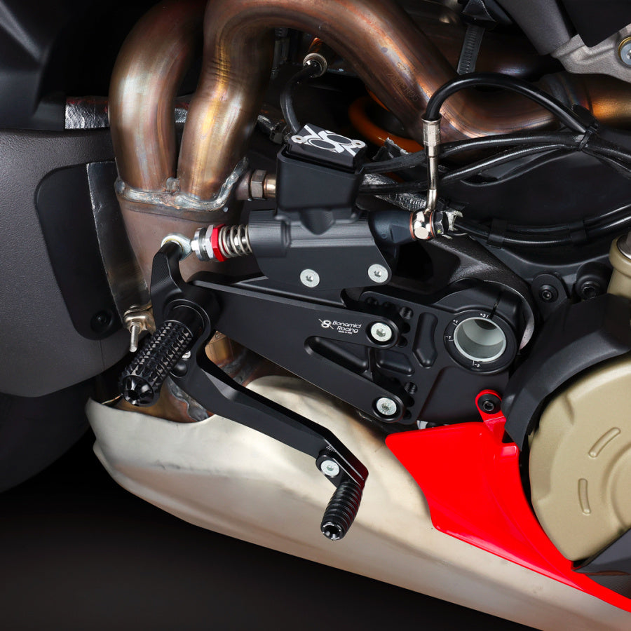 Bonamici Racing Adjustable Rearsets ”pista Evo Plus”- Ducati Panigale V4 - V4s- V4R (2018/2026)