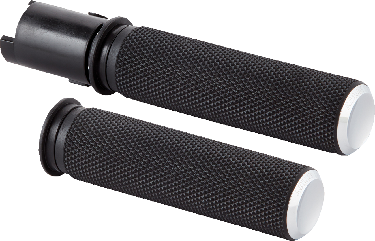Arlen NESS Knurled Grips - TBW - Chrome