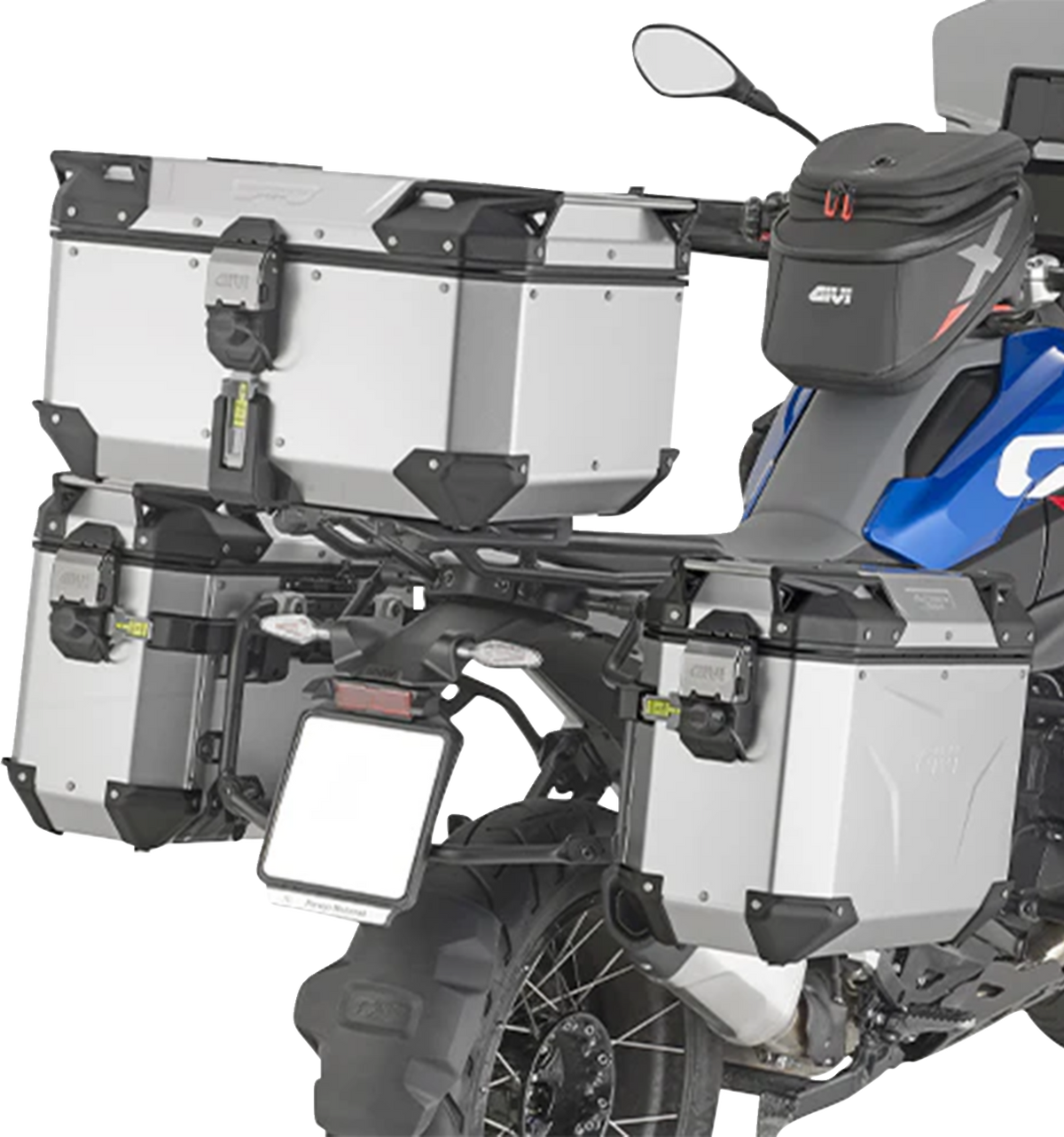 GIVI Outback Evo Top Case - 58 Liter - Anodized Silver