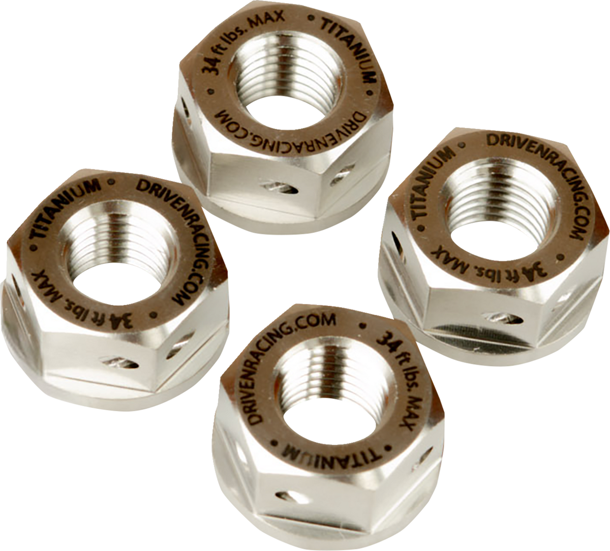 Driven Racing Sprocket Nuts - Titanium - 4 Pack