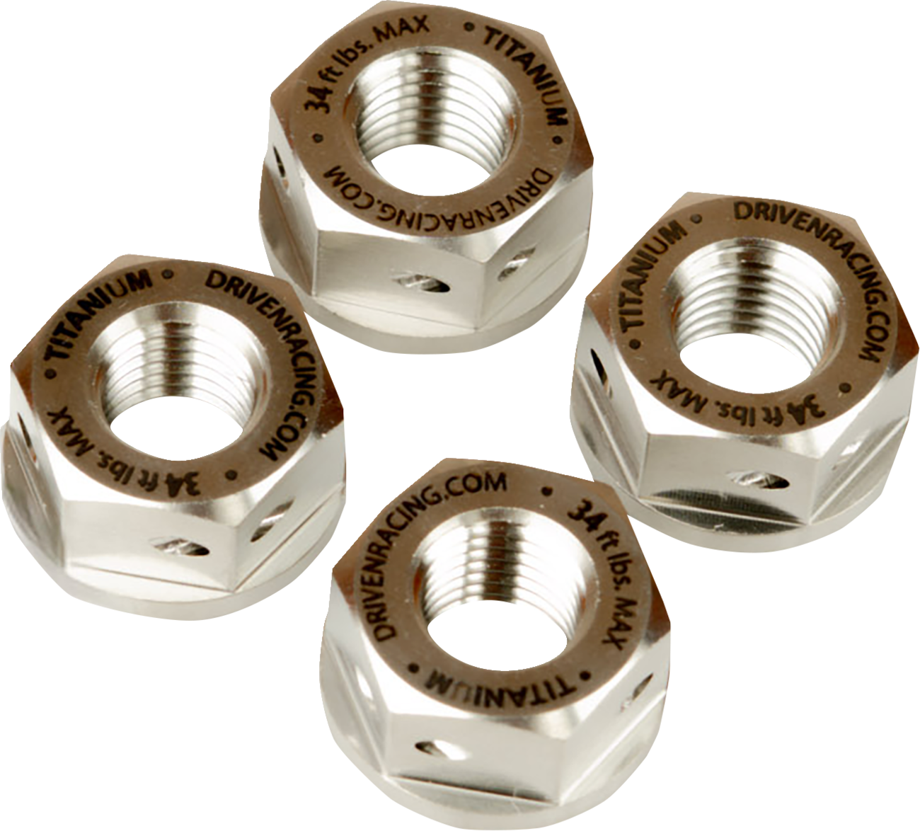 Driven Racing Sprocket Nuts - Titanium - 4 Pack
