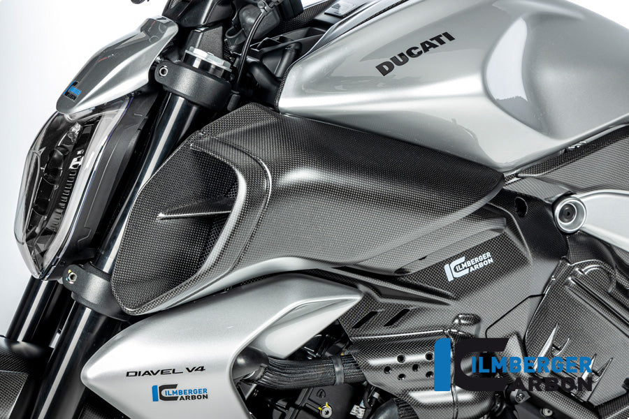 Ilmberger Carbon Left Air Tube Cover Ducati Diavel V4 From 2023 - Matte