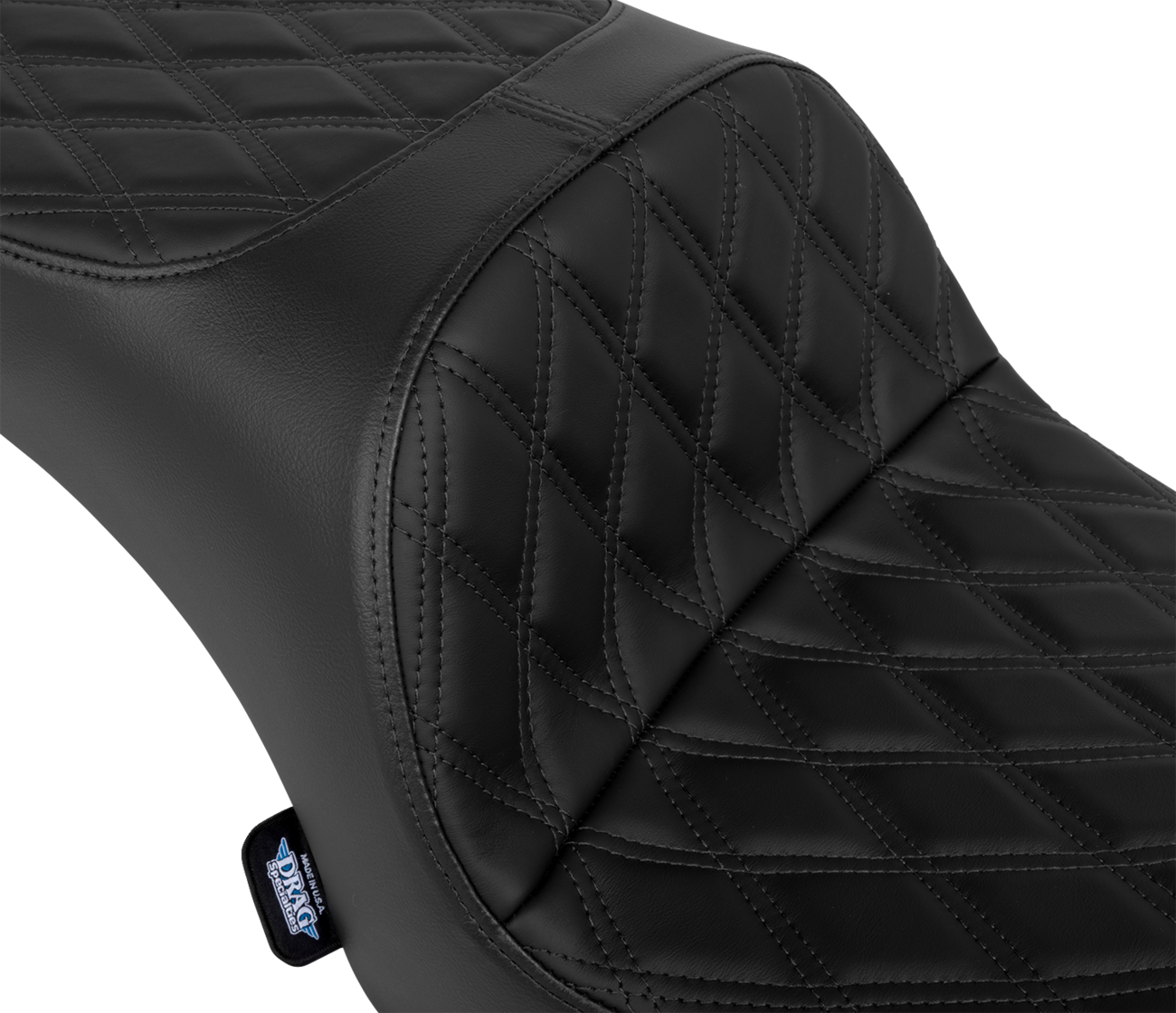 Drag Specialties Seats Freedom Seat - Vinyl/Solar Leather - Double Diamond Black Stitch - Challenger '20-'25/Chieftain '25