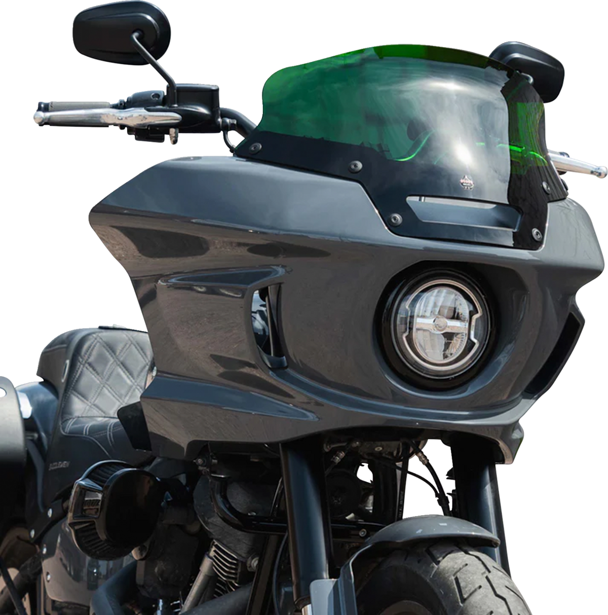 Klock Werks Kolor Flare® Windshield - 6" - Green - '22-'25 FXLRST