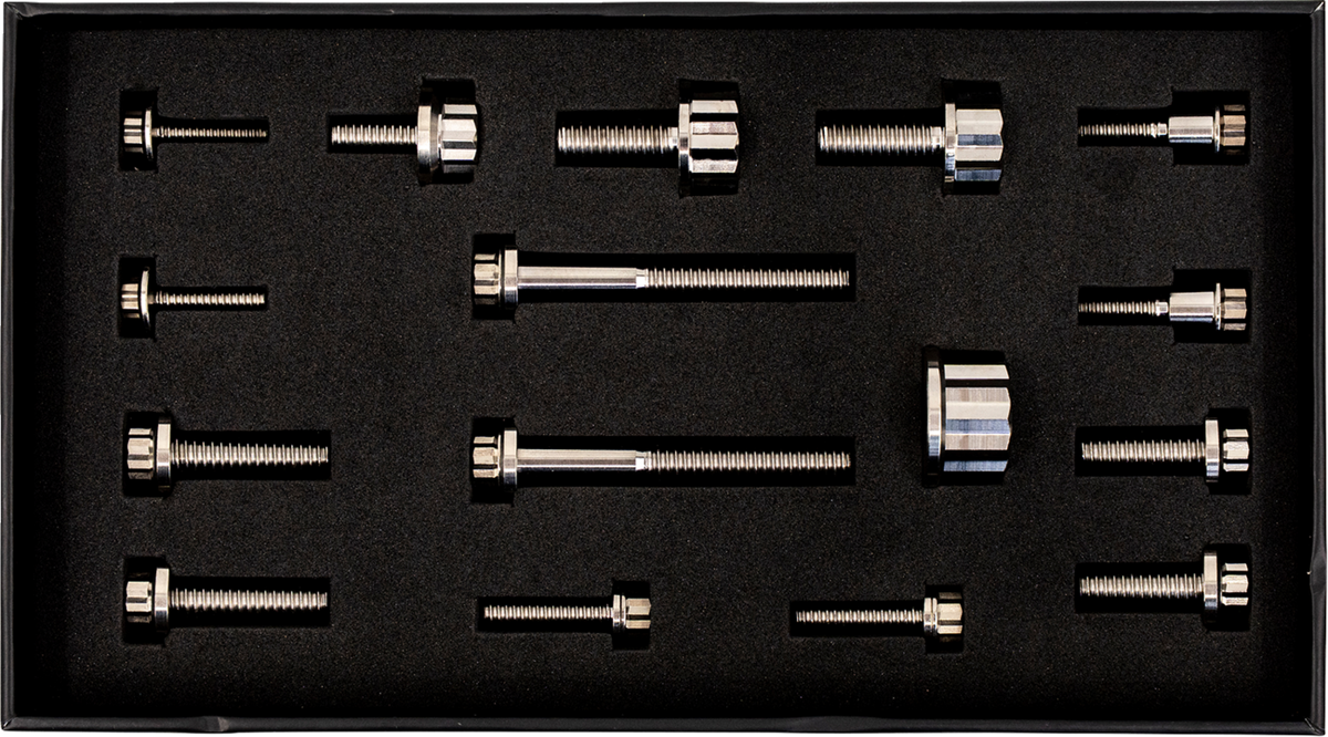 Trask Bitchin' Bolts Hardware Kit - Titanium - M8 - Peg Mount