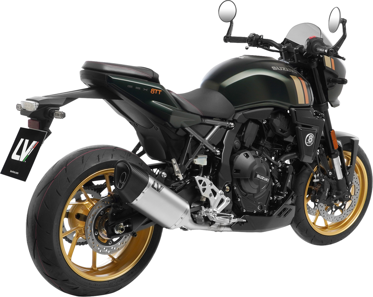 LeoVince 2-Into-1 LV-14 R Exhaust System - Titanium Look / Stainless Steel / 11.18 lb