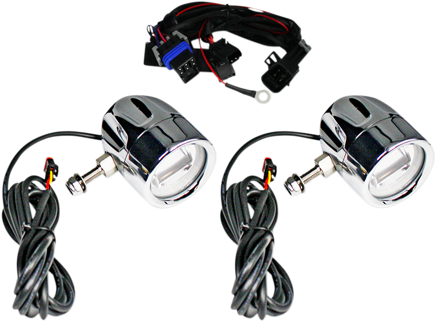 Custom Dynamics Fog Light - Chrome - Clear Lens - Universal